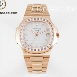 Patek Philippe Super Clone Watches 1:1 Nautilus 5711 Roles Gold Diamond Ladies Watch