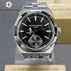 Vacheron Constantin Super Clone Watches 1:1 Overseas Dual Time 7920V/210A-B546 Black Dial