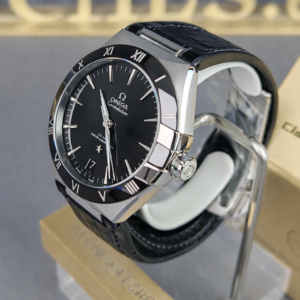 OMEGA Super Clone Watches 1:1 Constellation steel on leather strap 131.33.41.21.01.001 41mm