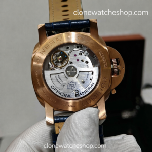 Panerai Super Clone Watches 1:1 18K Rose Gold Blue Dial Luminor Marina Goldtech™ PAM1112