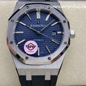 Audemars Piguet Super Clone Watches 1:1 Royal Oak 15400 Blue Dial Rubber Strap