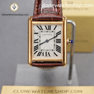 Cartier Super Clone Watches 1:1 Tank Quartz Movement Silver White Dial 33.7 x 25.5MM WGTA0011