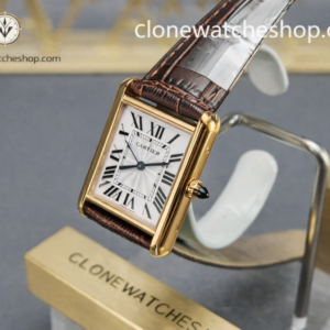 Cartier Super Clone Watches 1:1 Tank Quartz Movement Silver White Dial 33.7 x 25.5MM WGTA0011