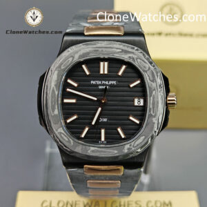Modified Super Clone Watches 1:1 DiW Patek Philippe Nautilus 5711/1A “ROSE GOLD BLACK GRAIL