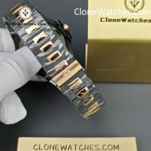 Modified Super Clone Watches 1:1 DiW Patek Philippe Nautilus 5711/1A “ROSE GOLD BLACK GRAIL