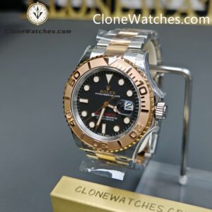 Rolex Super Clone Watches 1:1 Yacht Master Rose Gold Black Dial M126621-0002 3235 Movement