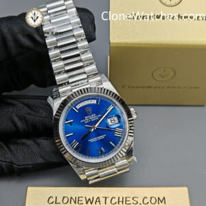 Rolex Super Clone Watches 1:1 Day Date Blue Dial 40mm m228239-0007 VSF Version 3255 Movement