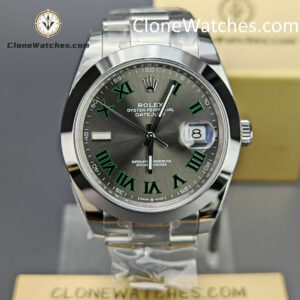 Rolex Super Clone Watches 1:1 DateJust Grey Roman Dial M126300 – 0013 Oyster 41MM 3235 Movement